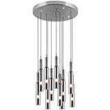 Trio Select LED viseča svetilka v srebrni barvi s steklenim senčnikom ø 50 cm Lucent – | Shoptok.si
