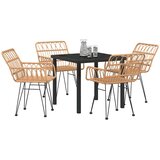  Vrtni set za objed 5 pcs Smeđa Čelik s prahom premazan | Eponuda.com