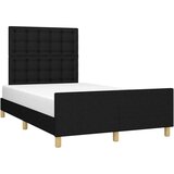  Za krevet s uzglavljem crni 120 x 200 cm od tkanine | shoptok.hr