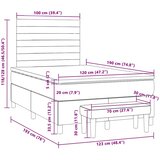 s oprugama i madracem ružičasti 120 x 190 cm baršunasti | shoptok.hr