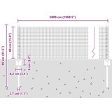  Zavarljena žičana ograda s 22 U stupova Zelena 0.4x50 m čelik | shoptok.hr