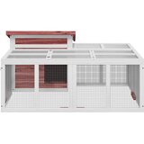  Kavez za zečeve boja kave 144 x 123 x 67,5 cm masivna borovina | Eponuda.com