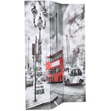 Furnova Zložljiv paravan 120x170 cm londonski avtobus črn in bel, (21929757) | Shoptok.si
