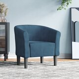 vidaXL Zaobljena stolica tamnoplava baršunasta | shoptok.hr
