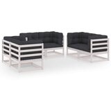  Sedežna garnitura 6-delna z blazinami trdna borovina | Shoptok.si