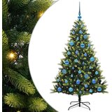  Umjetno rasklopivo božićno drvce 150 LED-a Zelena 150 cm | shoptok.hr