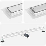  2 u 1 odvod za tuš Srebrno 100 cm Nehrđajući čelik 304 | shoptok.hr