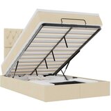  Otomanski okvir kreveta s madraca krem 120x200cm od tkanine | shoptok.hr