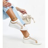 Gemre White and gold platform sneakers Amala | Shoptok.si
