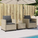  3-dijelni bistro set s jastucima svjetlosivi od poliratana | shoptok.hr
