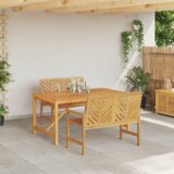  Komplet za jedilnico v vrtu 3 pcs Rjava 150 x 90 x 74 cm, (5000045122) | Shoptok.si