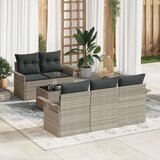  Set vrtnih kauča s jastučićima svjetlosiva poli ratan | shoptok.hr
