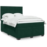  Krevet s oprugama i madracem tamnozeleni 140x190 cm baršunasti | shoptok.hr
