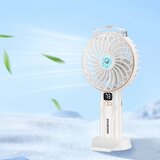 Aigostar Punjivi džepni ventilator 5W/5V 2400mAh USB bela | Eponuda.com