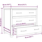  Za omarice s predalom s shranjevanjem Rjava Konstruiran les, (5000113199) | Shoptok.si