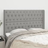  Uzglavlje s ušima svjetlosivo 163x16x118/128 cm od tkanine | shoptok.hr