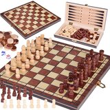  SET 3u1 drvena igra - šah, dame, backgammon, dvosmjerna ploča | shoptok.hr