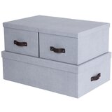 Bigso Box of Sweden Svijetlo sive kartonske kutije za pohranu u setu 3 kom s poklopcem 31x47x15 cm Inge – | shoptok.hr