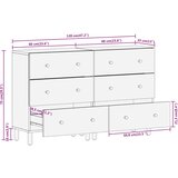  Stranska omarica 2 kosa črna 60x33x75 cm trden mangov les | Shoptok.si