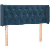 The Living Store vzglavje z ušesi temno modro 93x16x78/88 cm žamet - vzglavje, (21418410) | Shoptok.si