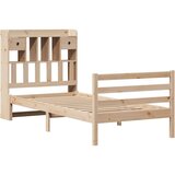 vidaXL Krevet s regalom za knjige bez madraca 75x190 cm borovina | shoptok.hr