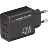  USB punjač Type-C + 2xUSB-A, ESPERANZA QUICK POWER CHARGER 42W USB-C PD 30W / 2x USB-A 12W, EZC106K Cijene