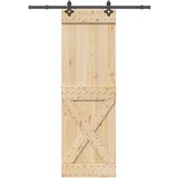 vidaXL Klizna vrata s priborom za montažu 70 x 210 cm masivna borovina | shoptok.hr