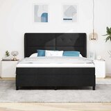  s opruga kutije s uzglavljem Crna 180 x 200 cm tkanina | shoptok.hr