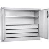 C+P Velika omara, VxŠ 1000 x 1200 mm, dve barvi, globina 400 mm, vrata svetlo siva | Shoptok.si