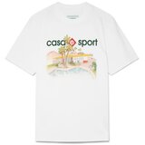 Casablanca Majice s kratkimi rokavi T-SHIRT POOLSIDE WHITE Bela Cene