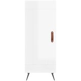  Visoka komoda sjajna bijela 34,5x34x180 cm konstruirano drvo | shoptok.hr