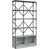  The living store knjižna omara siva sonoma 100x26x180 cm inženirski les - knjižna omara, (21498981) | Shoptok.si