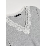 Sinsay Rebrasta bluza s čipkastim izrezom | shoptok.hr
