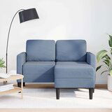 SOFA 2-sjed s ležaljkom u obliku slova L plava 125 cm lan | shoptok.hr