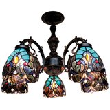 Brilagi Tiffany vitražni plafonski luster CORAL 5xE27/60W/230V prečnik 60 cm Cene