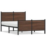 vidaXL Kovinski posteljni okvir z vzglavjem in vznožjem 120x190 cm | Shoptok.si
