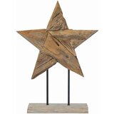 vidaXL Božična zvezda Rjava 45 x 5 x 60 cm Trden tikov les | Shoptok.si