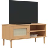 TV omarica - TV enota - Televizijska omarica SENJA videz ratana rjava 106x40x49 cm trdna borovina, (21701284) | Shoptok.si
