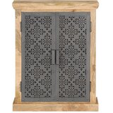  Komoda s čeličnim vratima 60x35x75 cm od masivnog drva manga | Eponuda.ba