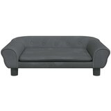  Dječja fotelja tamnosiva 70x45x26 cm baršunasta | shoptok.hr