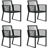  5-dijelni vrtni blagovaonski set od PVC ratana crni | shoptok.hr