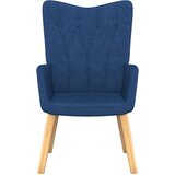  Stolica za opuštanje s osloncem za noge plava od tkanine | shoptok.hr
