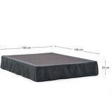 Kave Home Antracitno siva oblazinjena zakonska postelja 150x190 cm Jaira – | Shoptok.si