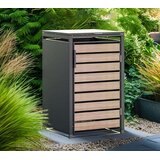  Westman - Spremište za kantu za smeće Lacina | 1x240L | Izgled antracit/drvo | 80x68x116 cm - BRANDED IN GERMANY | shoptok.hr