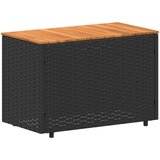  Set vanjskih sofa 4 pcs Crna i krem-bijela Poliratan i Akacija | shoptok.hr