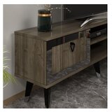 Hanah home tv polica lidya walnut silver