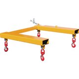 eurokraft pro Prečka za velike vreče, nosilnost 1250 kg, rumeno oranžne barve RAL 2000 | Shoptok.si
