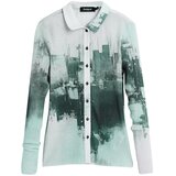 Desigual Bluza pastelno zelena / tamno zelena Cijene