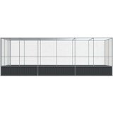 vidaXL Kavez za ptice s produžetkom srebrni 625x207x212 cm čelični | shoptok.hr