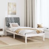  Krevetni okvir s tapiciranim uzglavljem Bijelo 75 x 190 cm | shoptok.hr